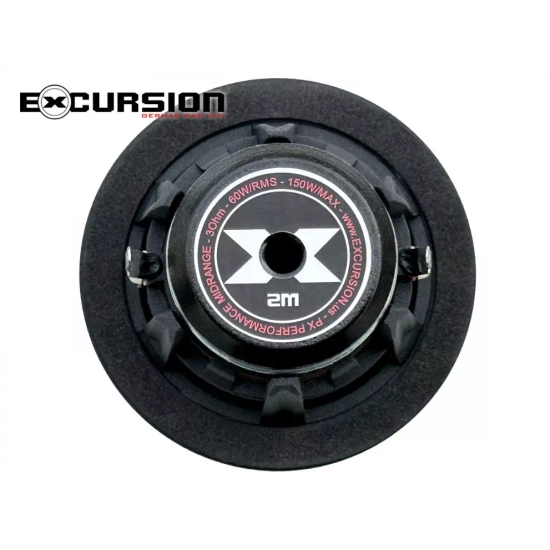 Excursion PX-2M  2 średniotonowe głośniki samochodowe (midrange) o średnicy 50/73mm - 3ohm, 60/150W, 86.5dB, 200-20000Hz, neodym, maskownice, głębokoś